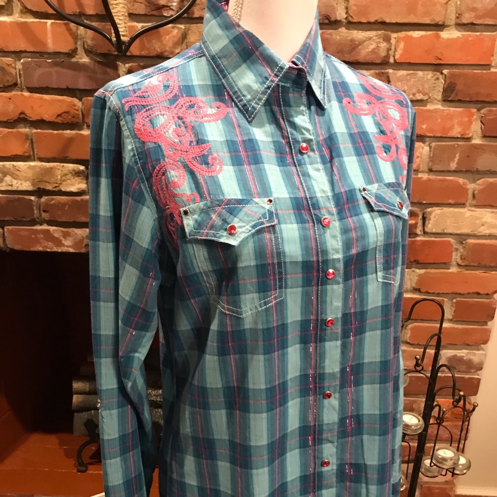 ROCK 47 by WRANGLER CowGirl Blouse - Beautiful!